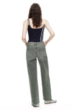 ONESO Modern Utility Mid Rise Wide Leg Jeans