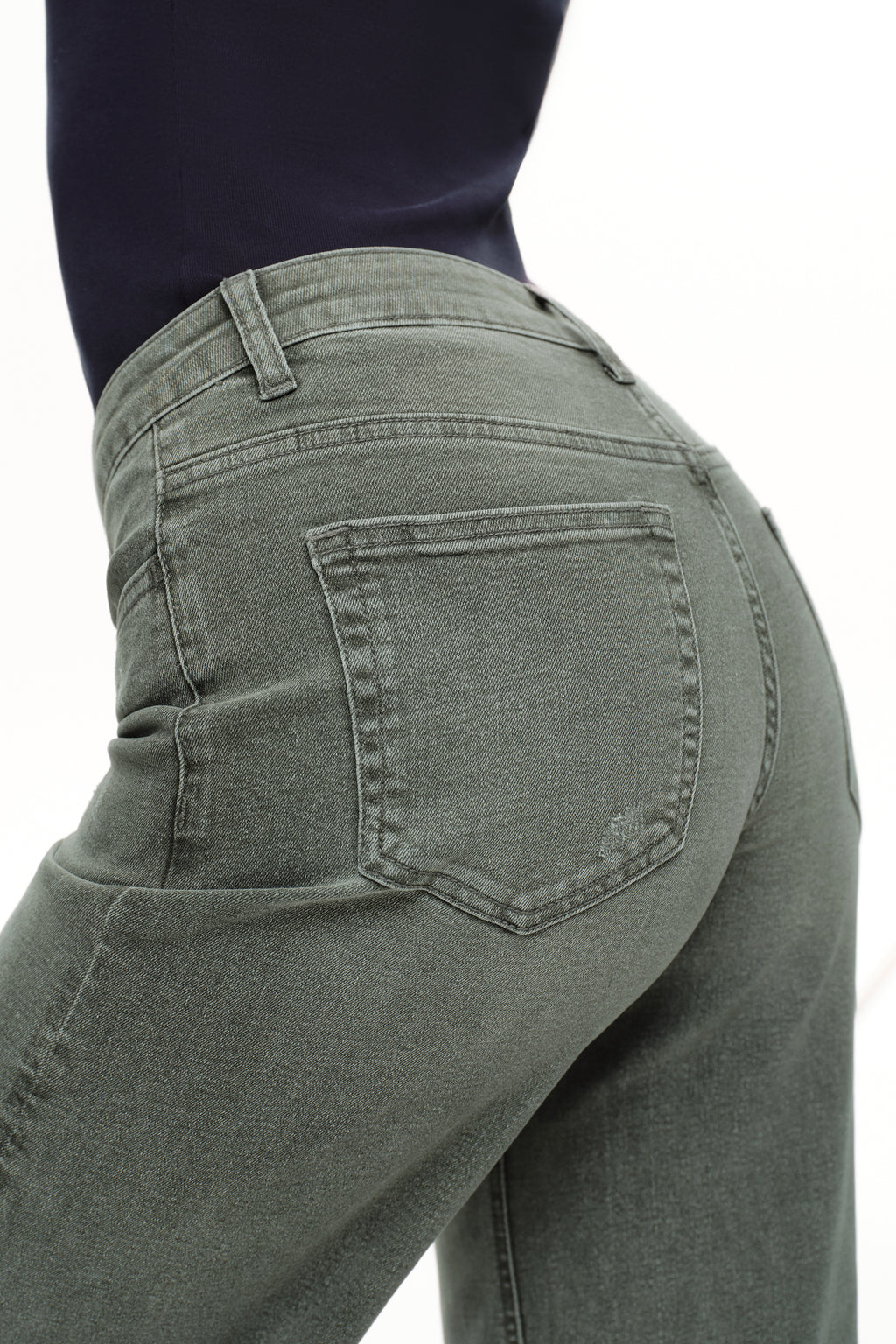 ONESO Modern Utility Mid Rise Wide Leg Jeans