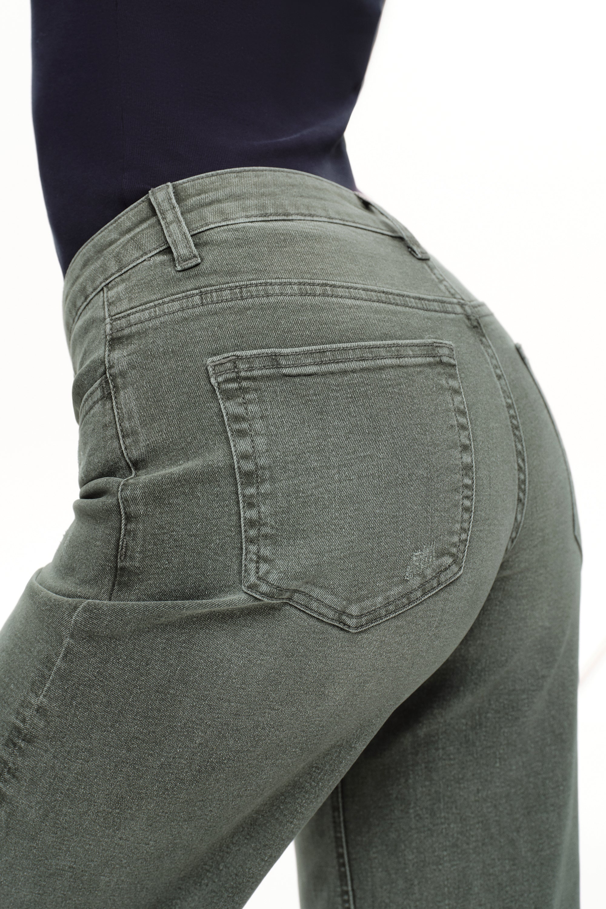 ONESO Modern Utility Mid Rise Wide Leg Jeans