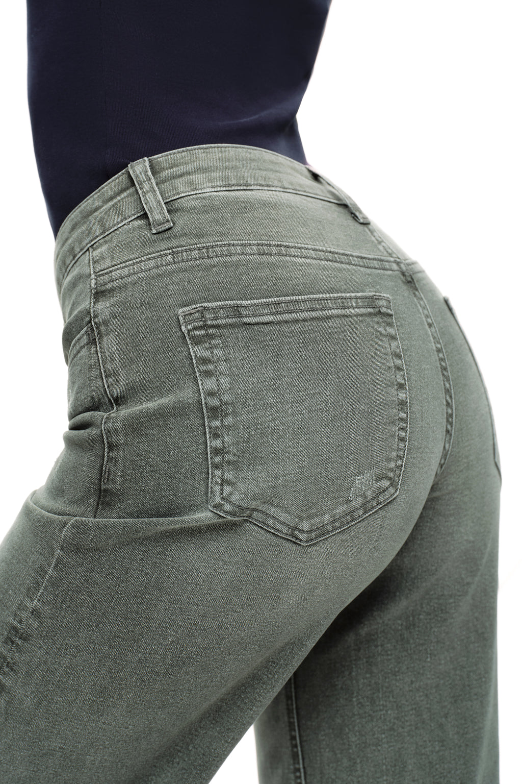 ONESO Modern Utility Mid Rise Wide Leg Jeans