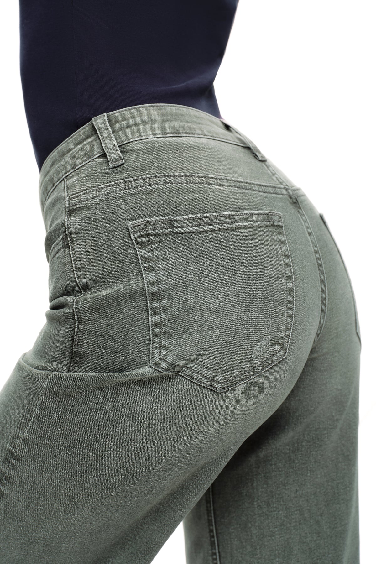 ONESO Modern Utility Mid Rise Wide Leg Jeans