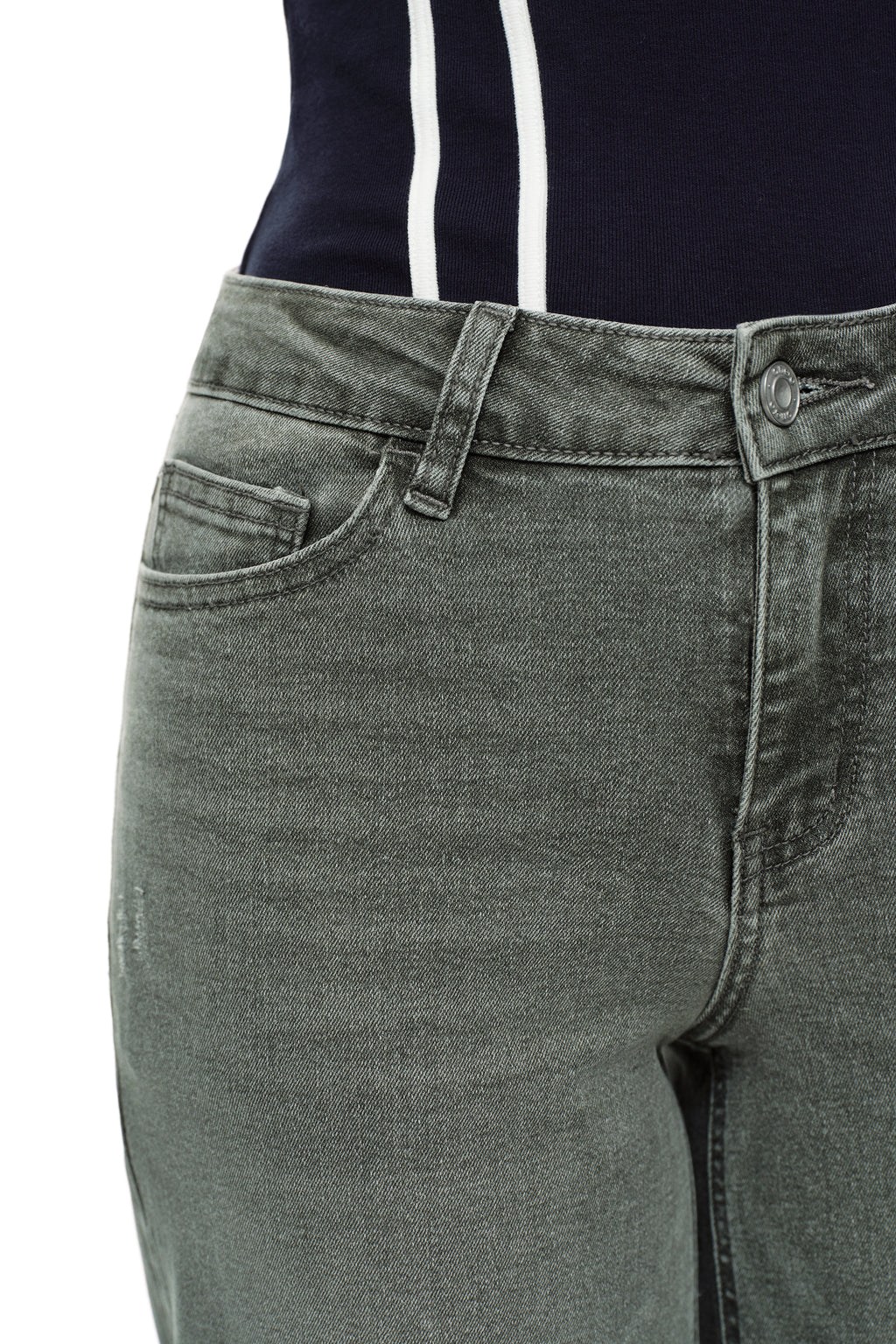 ONESO Modern Utility Mid Rise Wide Leg Jeans