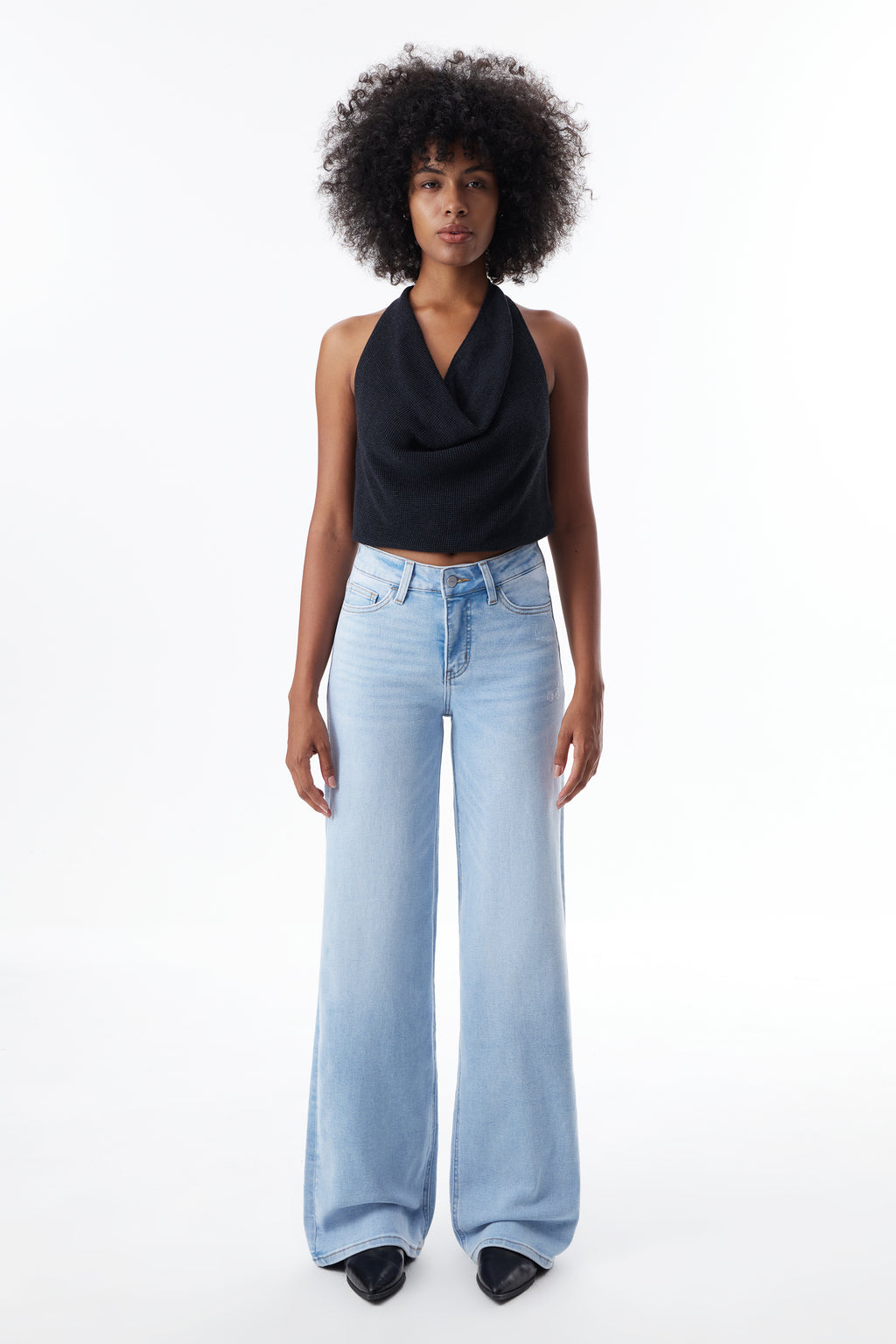 ONESO Effortless Mid Rise Wide Leg Jeans