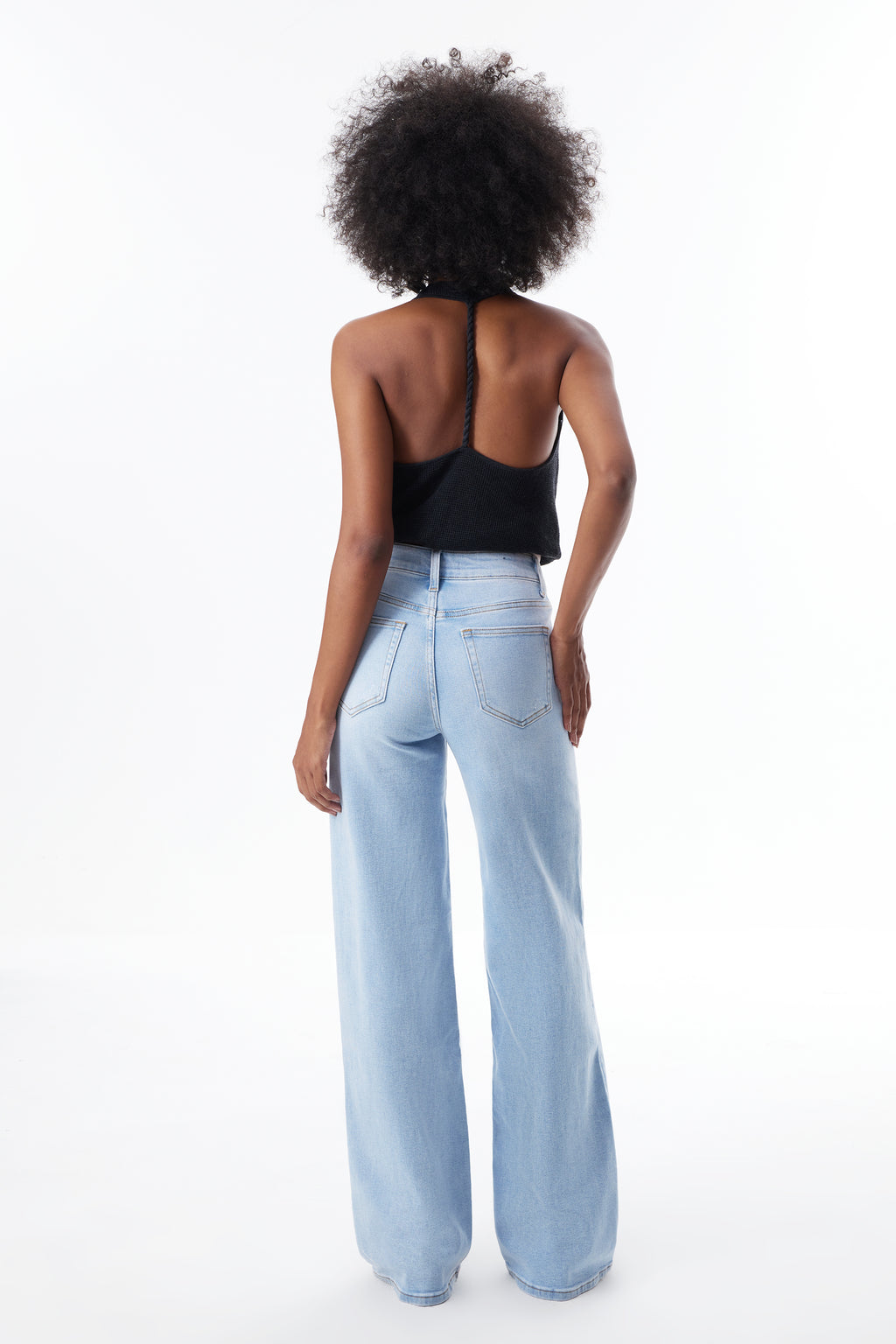 ONESO Effortless Mid Rise Wide Leg Jeans