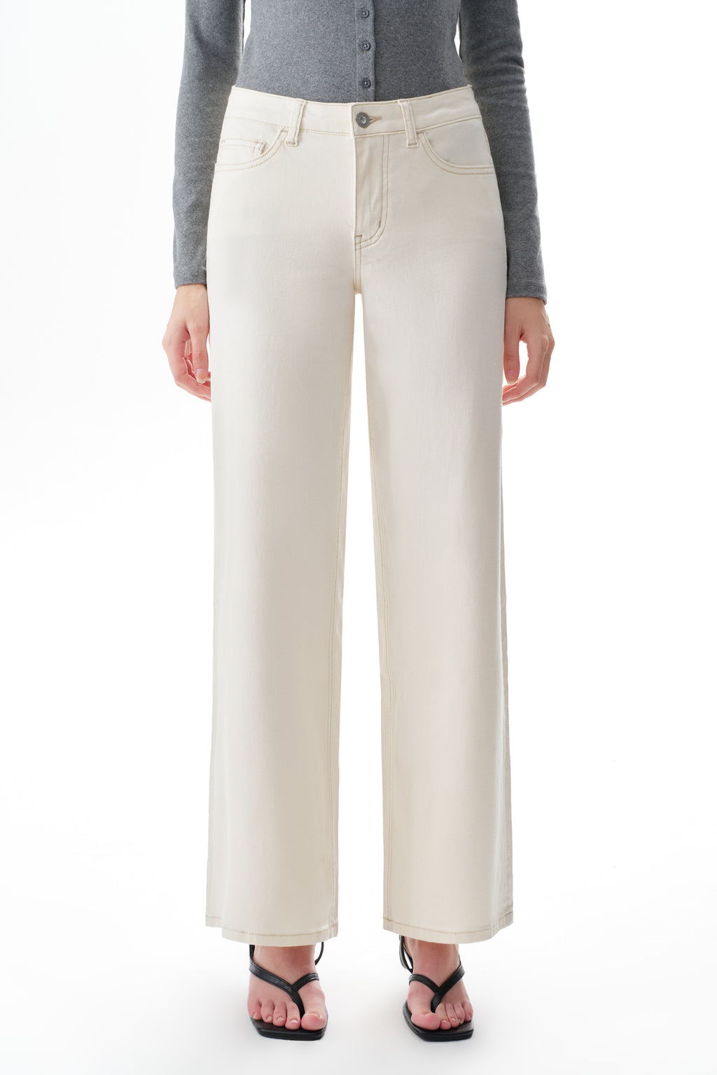 ONESO Modern Mid Rise Wide Leg Jeans