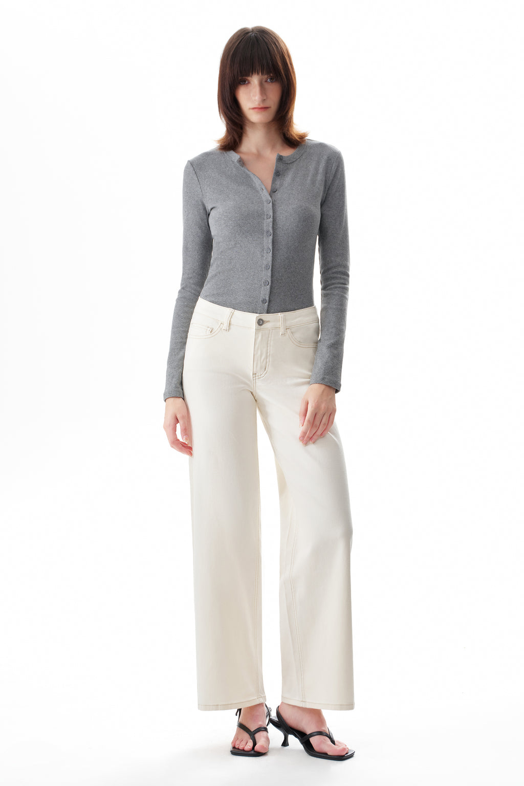 ONESO Modern Mid Rise Wide Leg Jeans