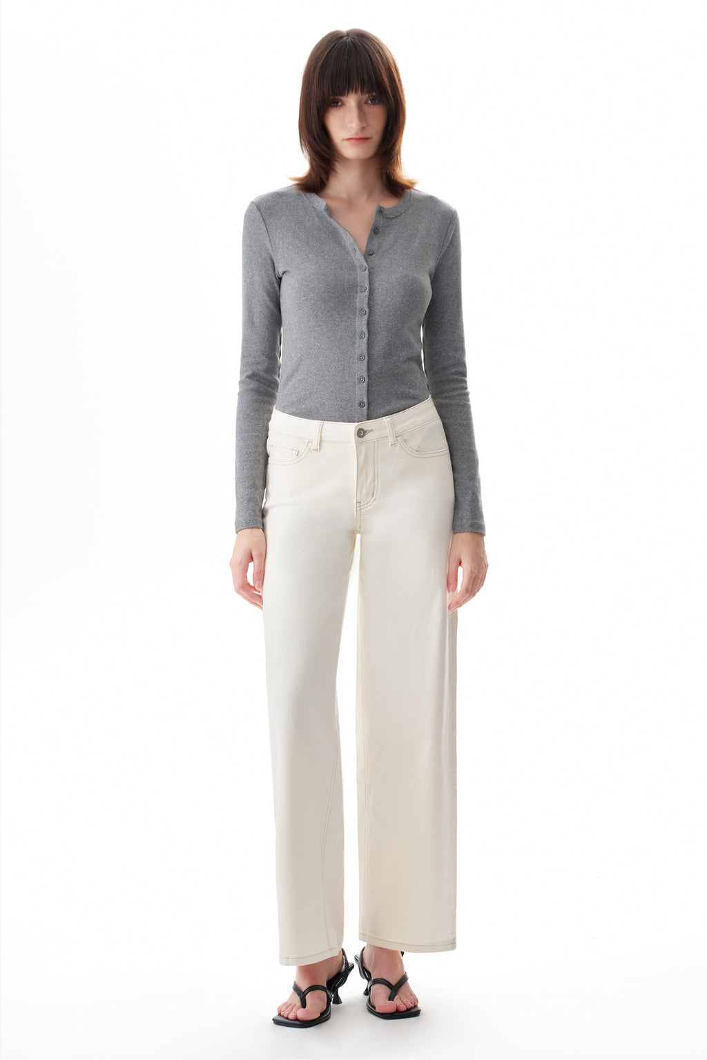 ONESO Modern Mid Rise Wide Leg Jeans