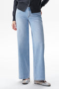 ONESO Vintage-Inspired Mid Rise Wide Leg Jeans