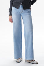ONESO Vintage-Inspired Mid Rise Wide Leg Jeans