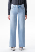 ONESO Vintage-Inspired Mid Rise Wide Leg Jeans