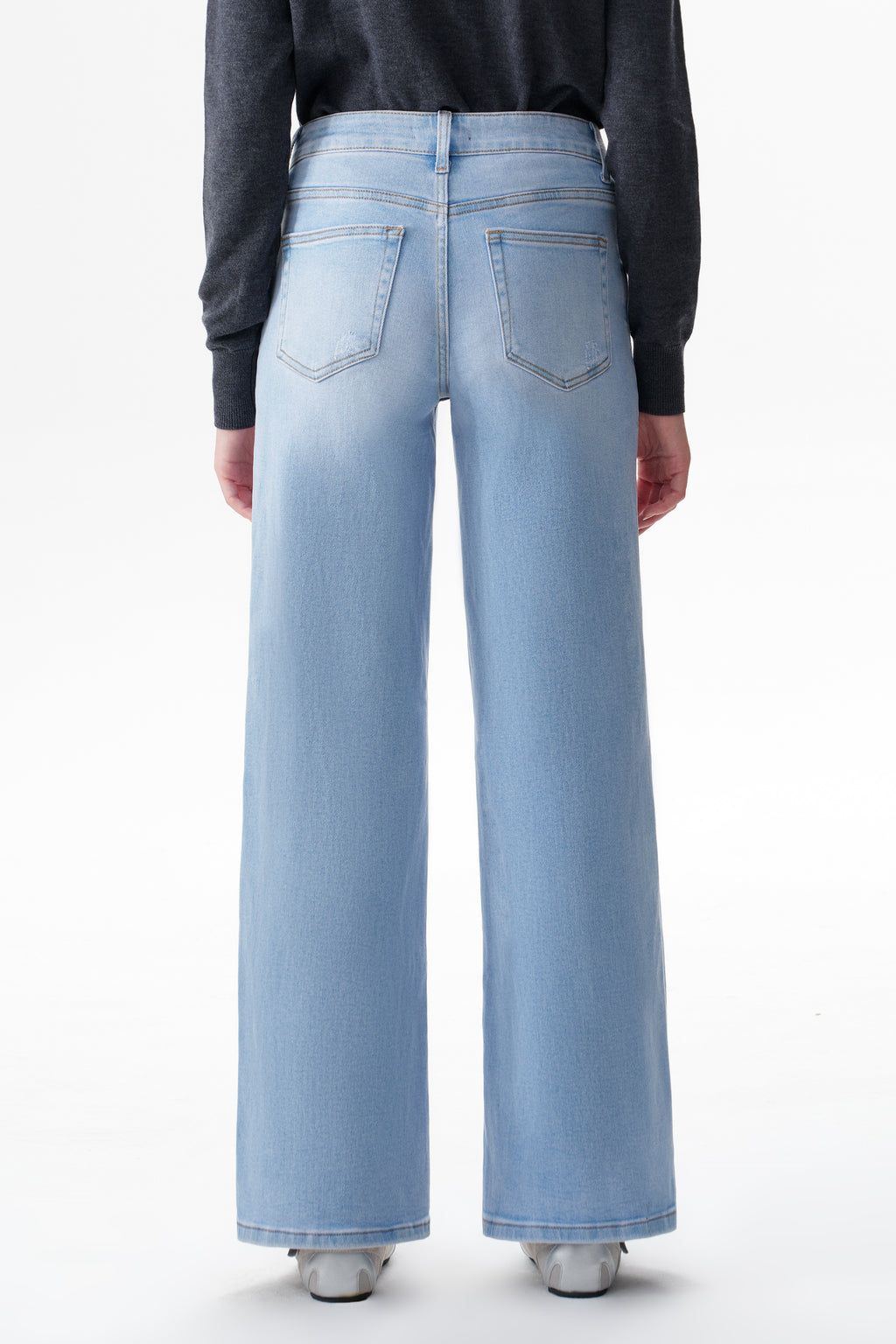 ONESO Vintage-Inspired Mid Rise Wide Leg Jeans