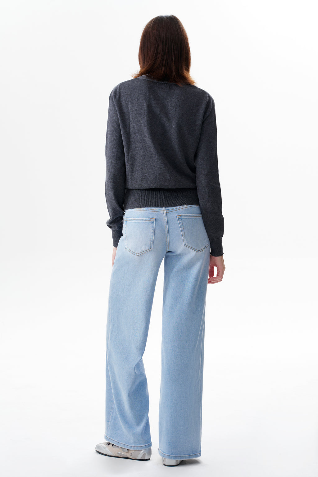 ONESO Vintage-Inspired Mid Rise Wide Leg Jeans