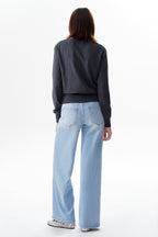 ONESO Vintage-Inspired Mid Rise Wide Leg Jeans