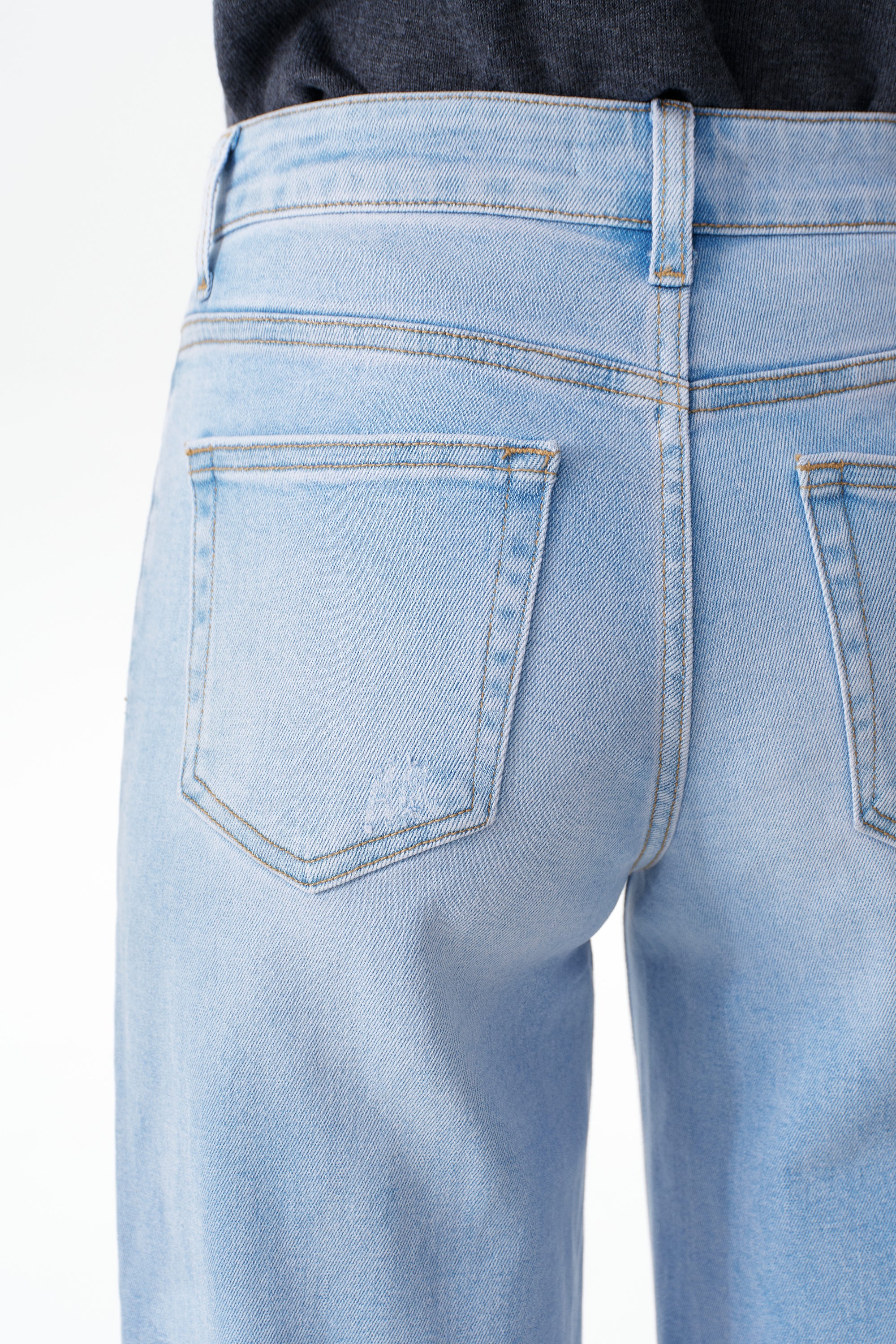 ONESO Vintage-Inspired Mid Rise Wide Leg Jeans