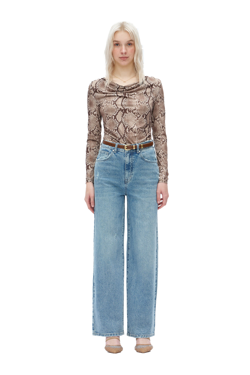 ONESO Retro High Rise Wide Leg Jeans