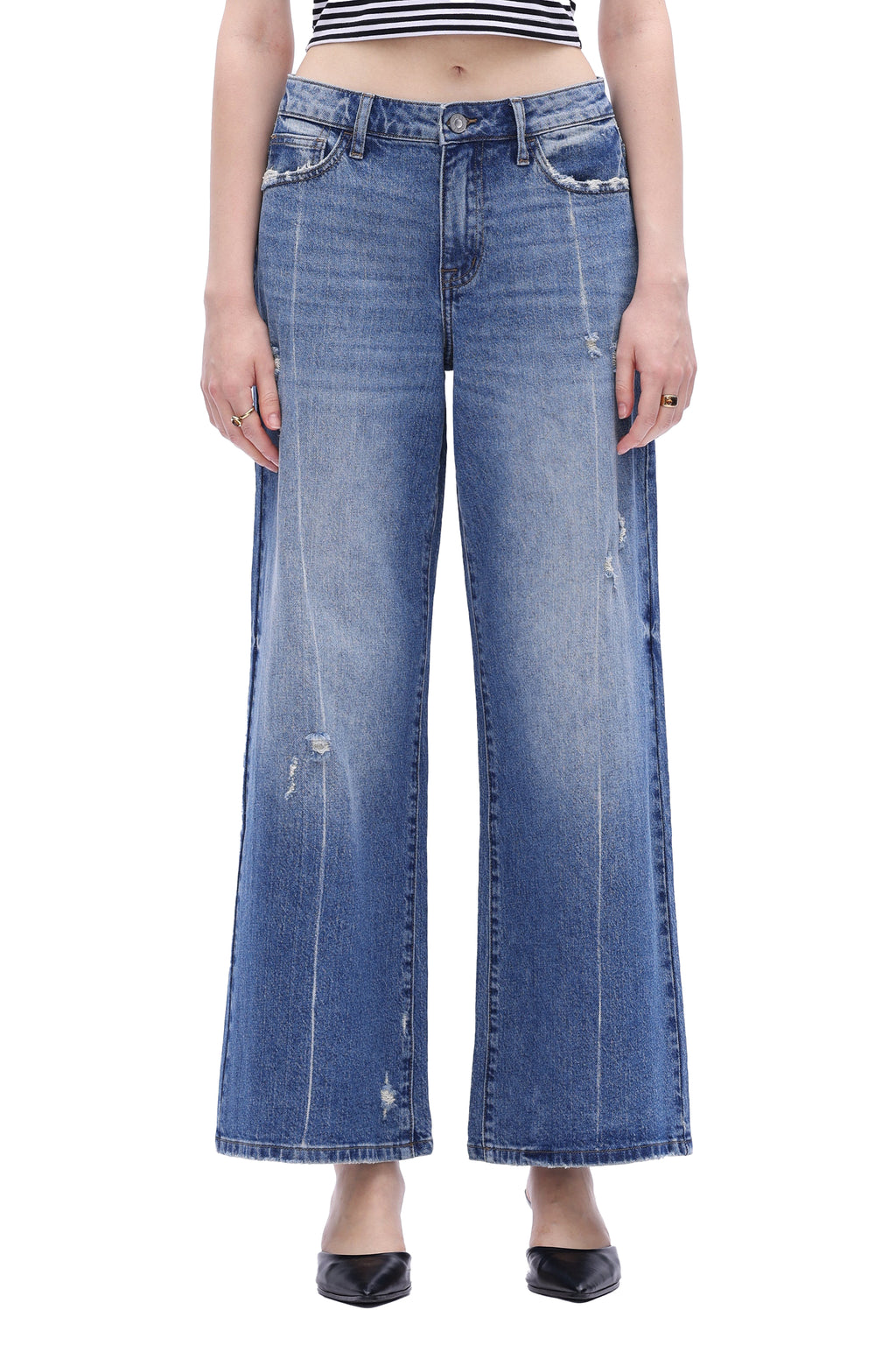 ONESO Rebellious Low Rise Wide Leg Jeans