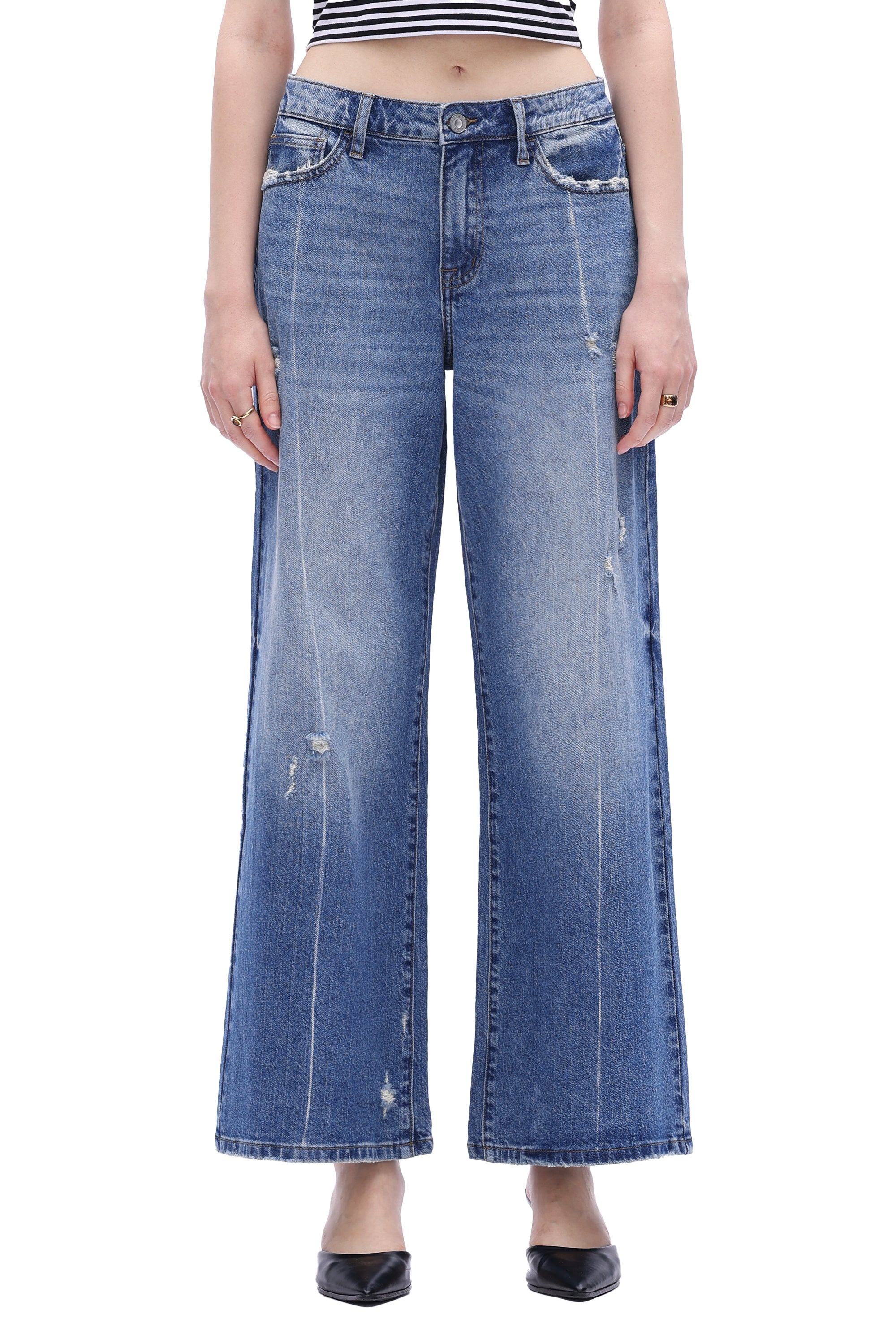 ONESO Rebellious Low Rise Wide Leg Jeans