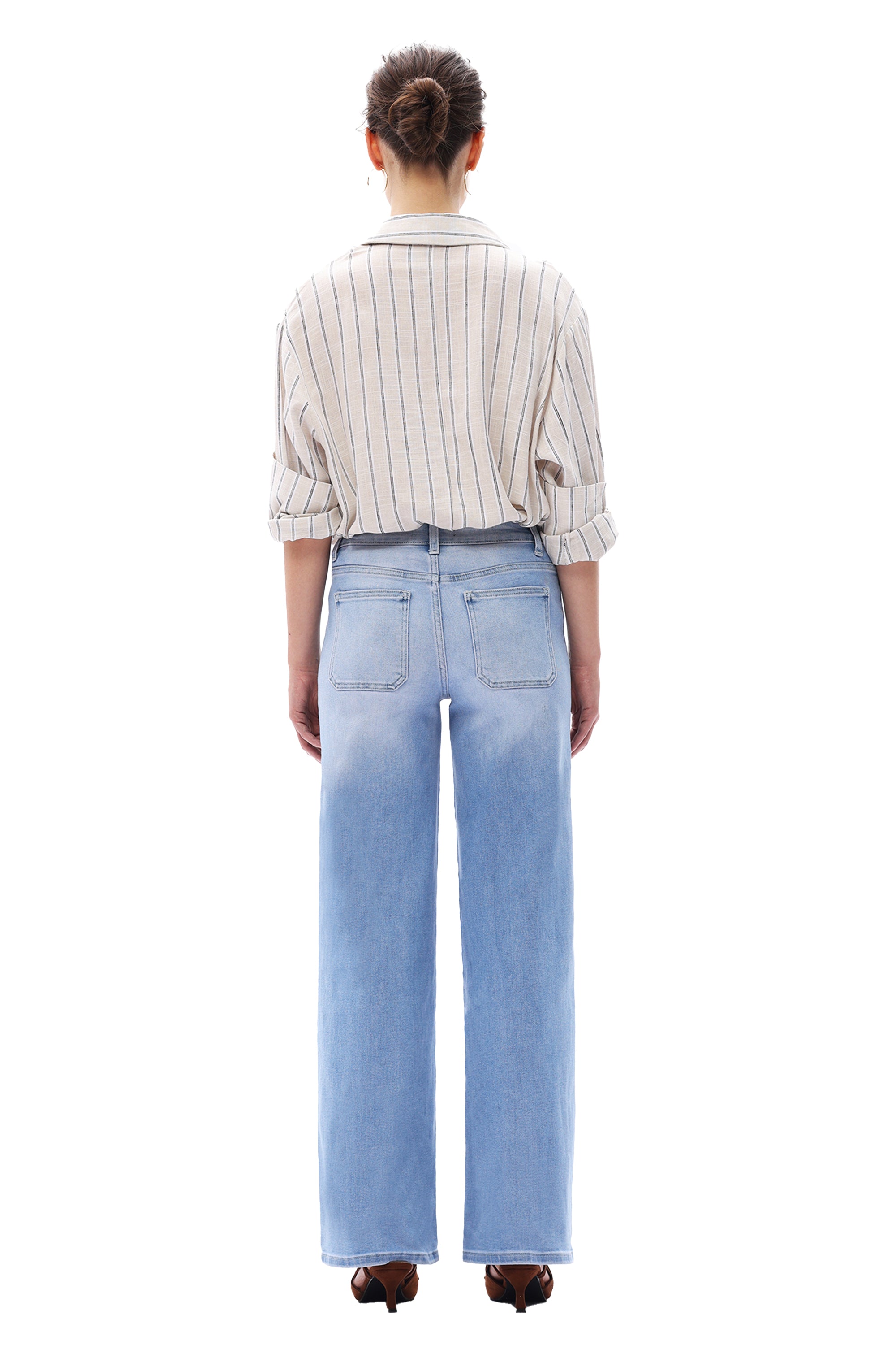 ONESO Chic Mid Rise Wide Leg Jeans