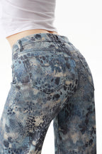 ONESO Eye-Catching Mid Rise Wide Leg Jeans