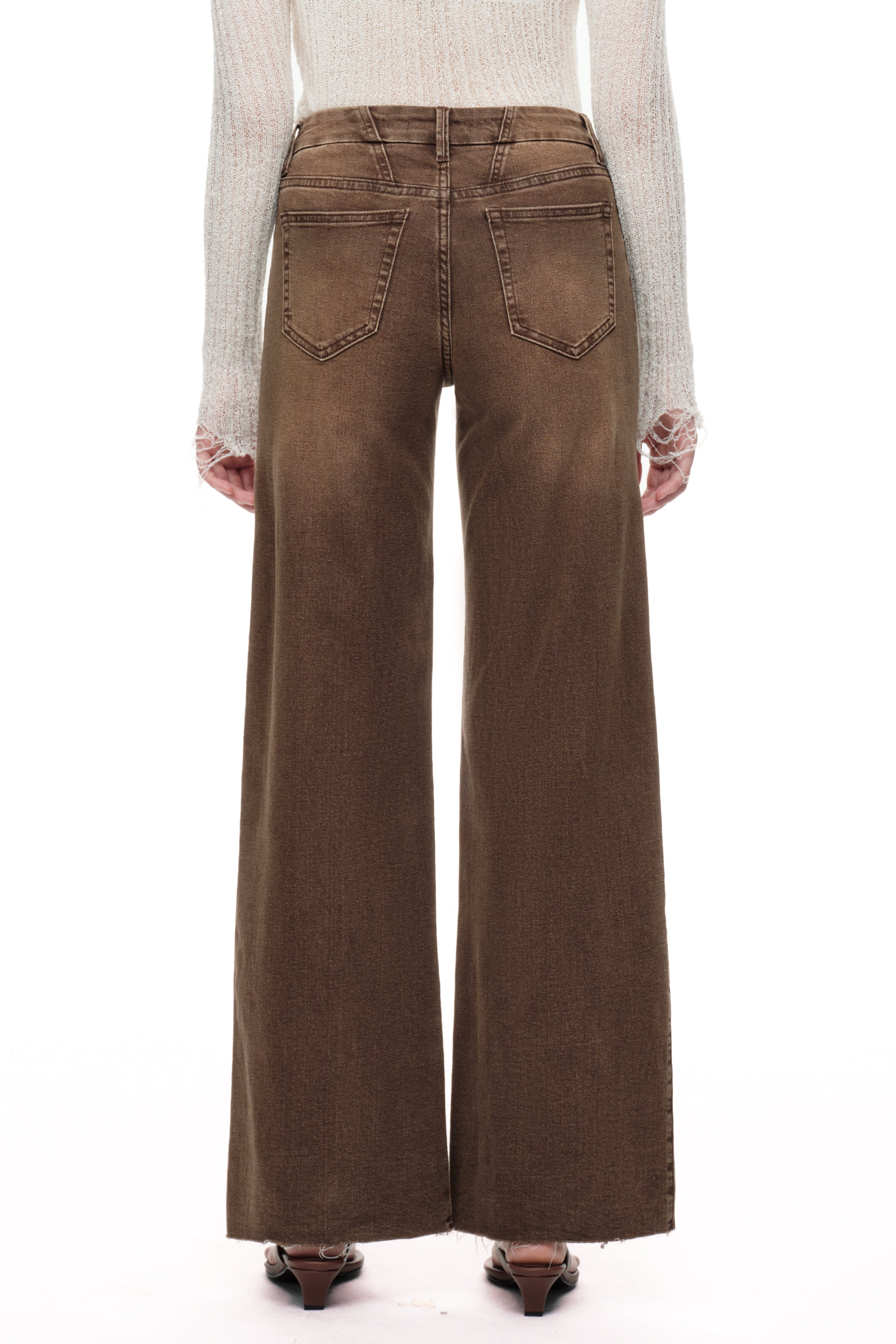 ONESO Earthy Mid Rise Wide Leg Jeans