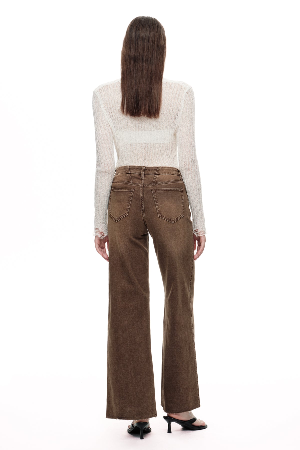 ONESO Earthy Mid Rise Wide Leg Jeans