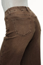 ONESO Earthy Mid Rise Wide Leg Jeans