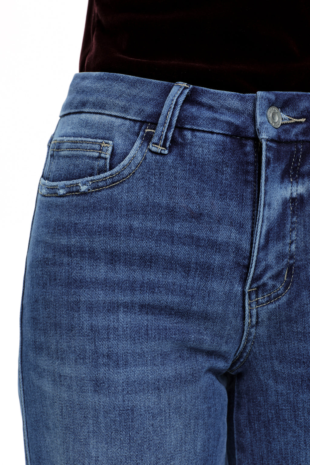 ONESO Relaxed Mid Rise Wide Leg Jeans
