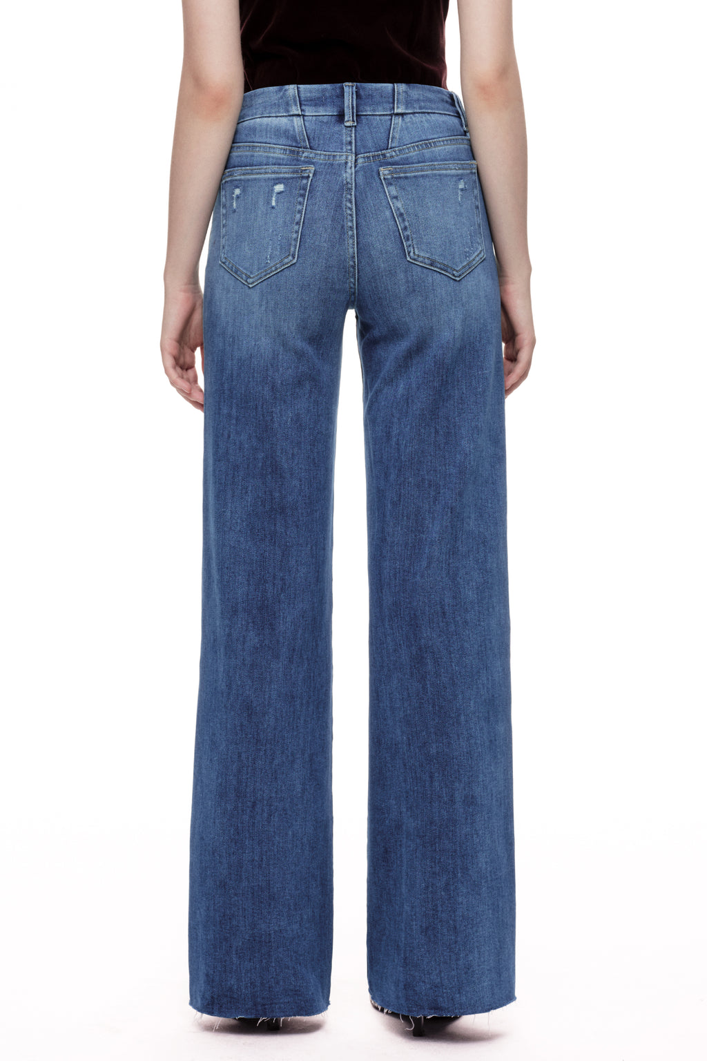 ONESO Relaxed Mid Rise Wide Leg Jeans