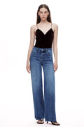 ONESO Relaxed Mid Rise Wide Leg Jeans