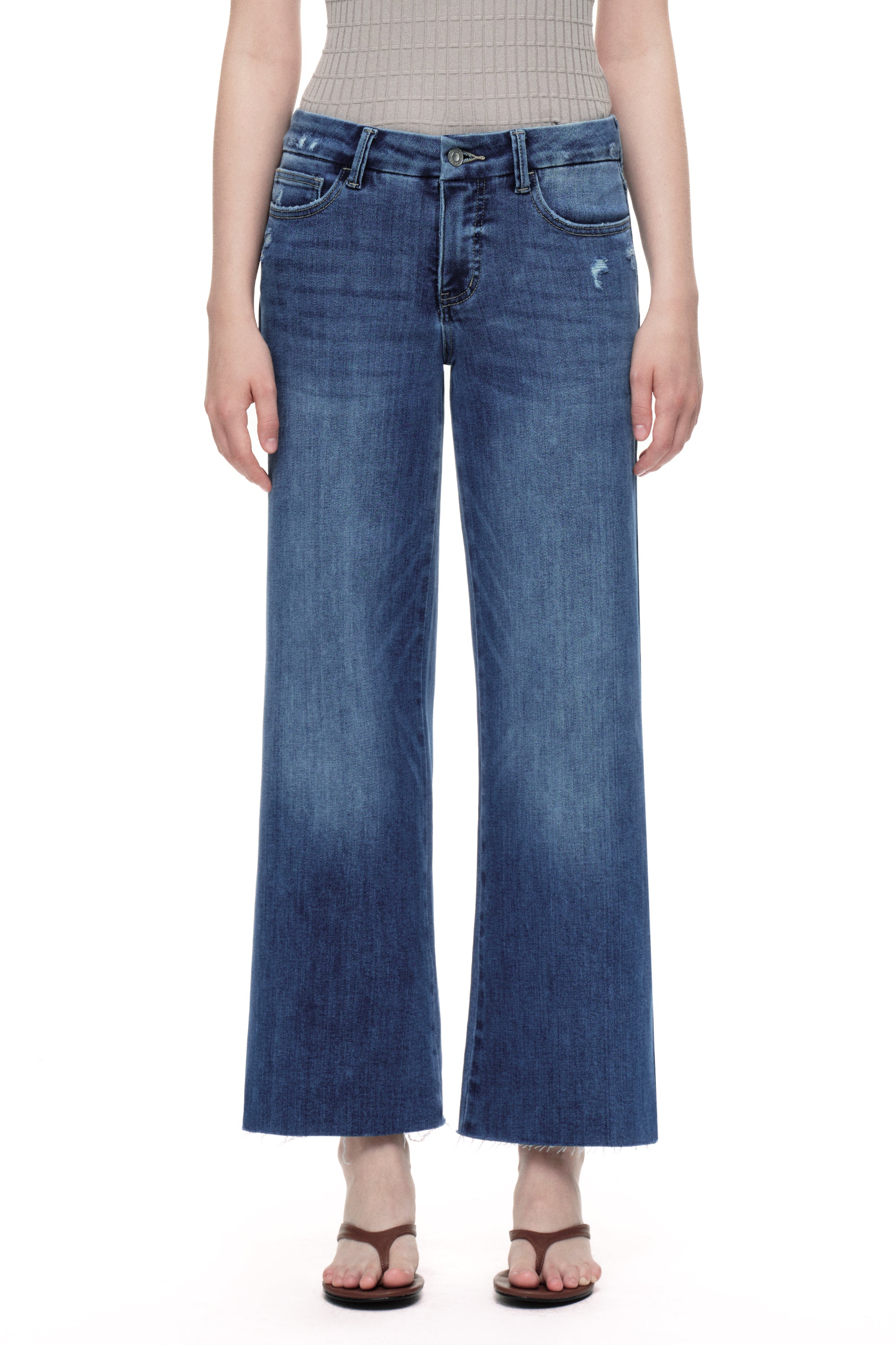 ONESO Effortless Mid Rise Wide Leg Jeans OSW8019-SP