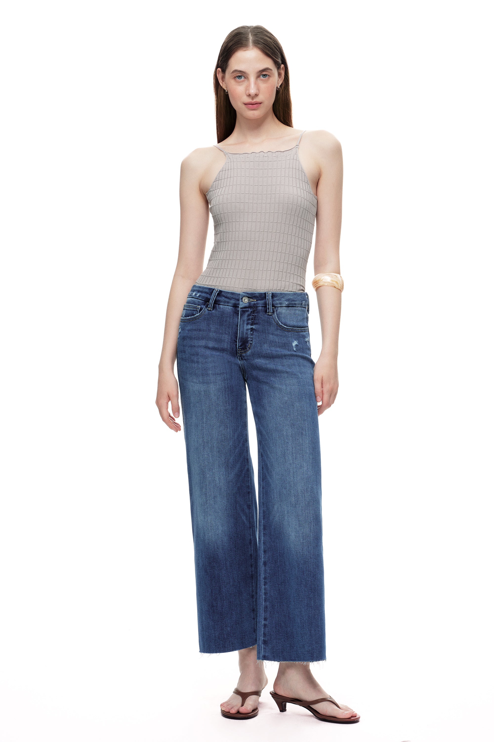 ONESO Effortless Mid Rise Wide Leg Jeans OSW8019-SP