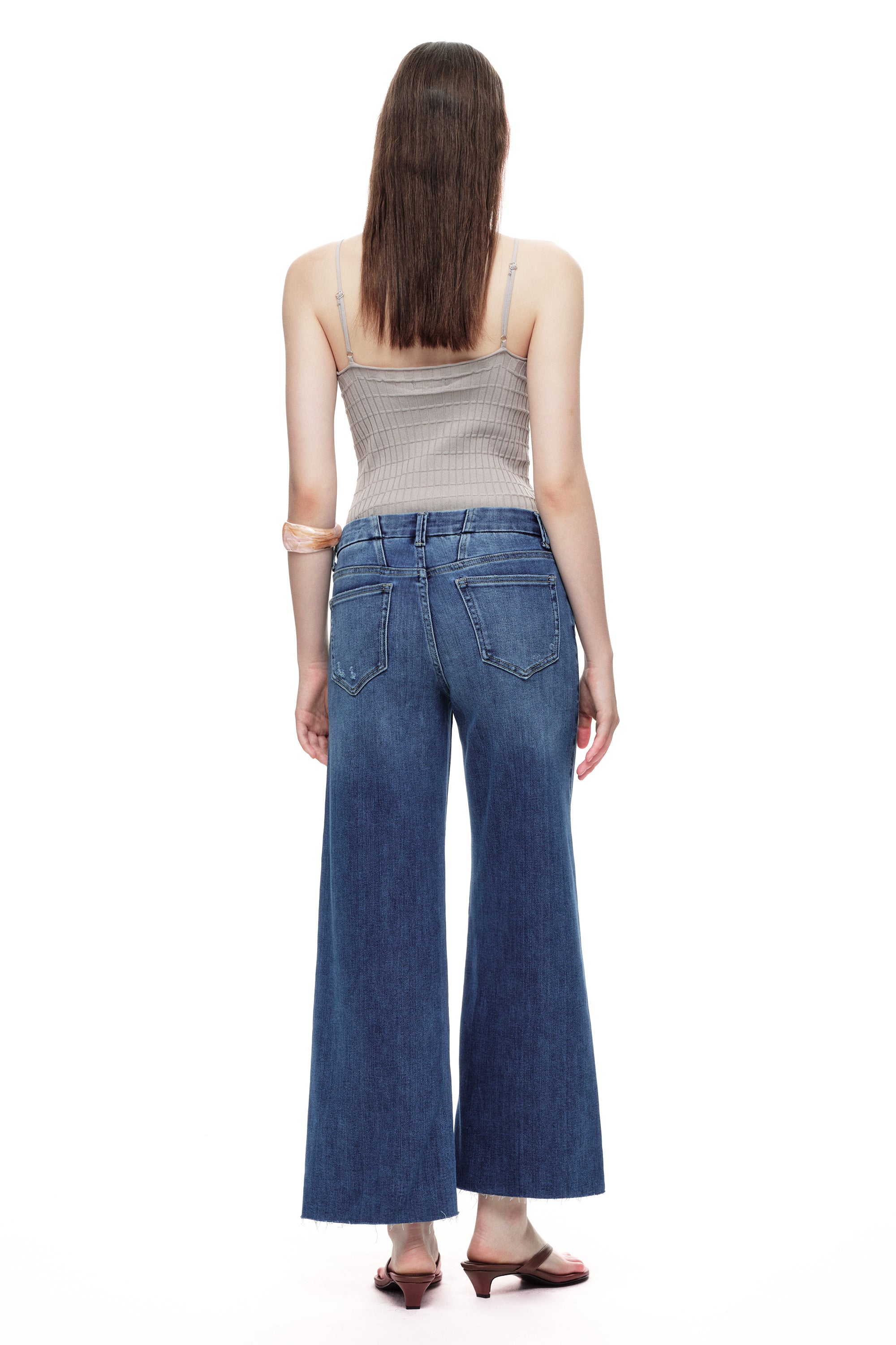 ONESO Effortless Mid Rise Wide Leg Jeans OSW8019-SP