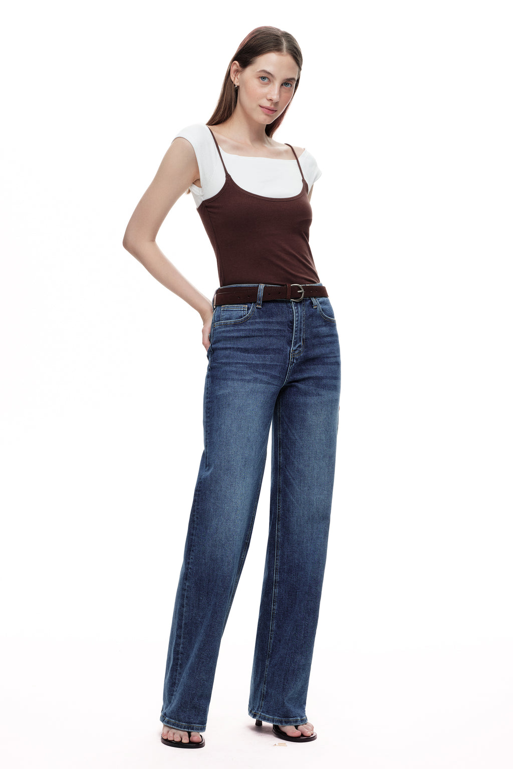 ONESO Timeless High Rise Wide Leg Jeans