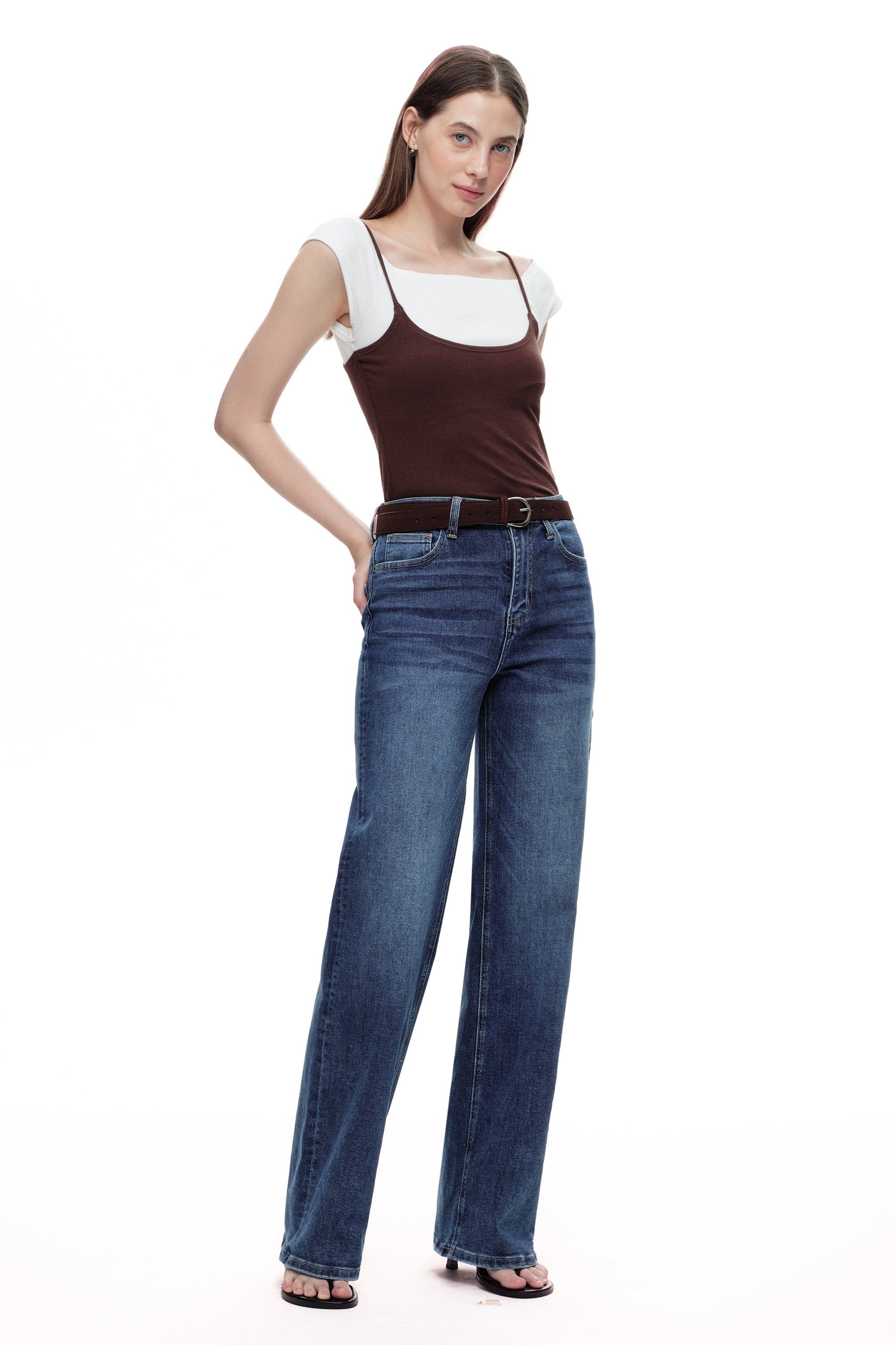 ONESO Timeless High Rise Wide Leg Jeans