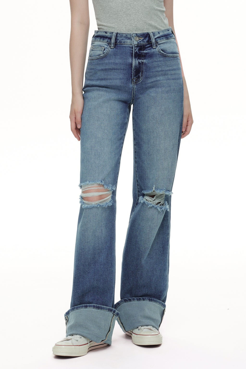 ONESO Chic High Rise Wide Leg Jeans