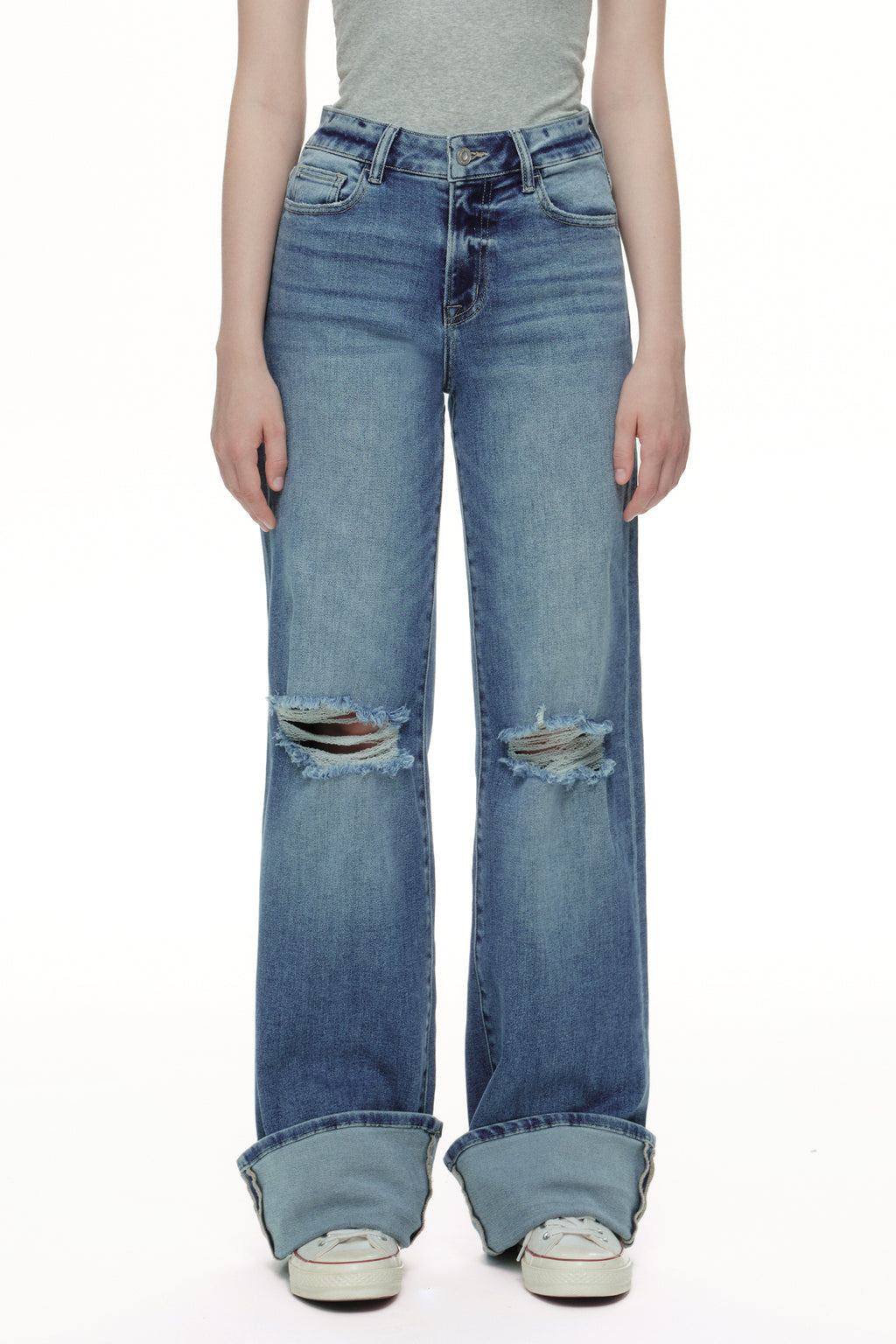 ONESO Chic High Rise Wide Leg Jeans