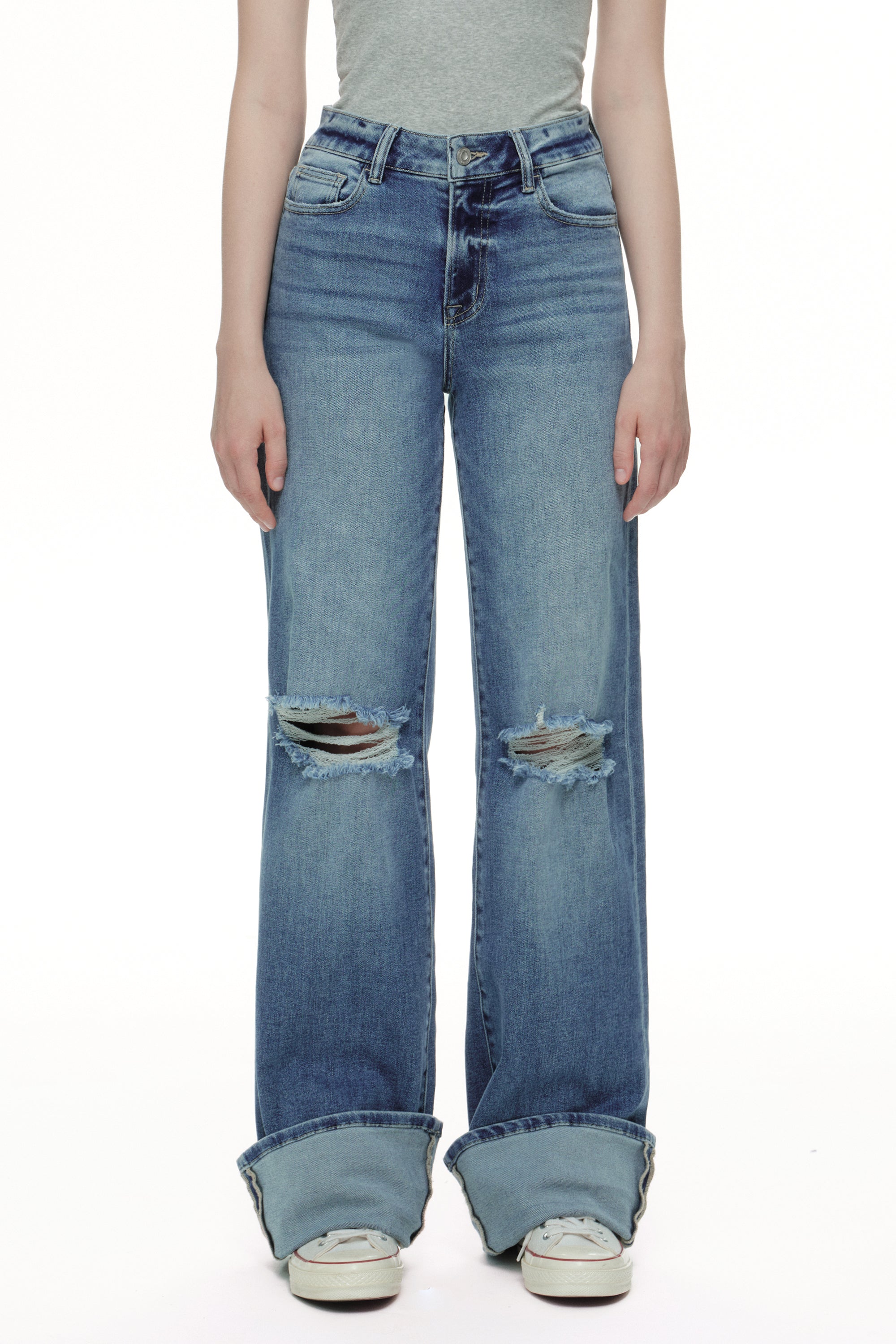 ONESO Chic High Rise Wide Leg Jeans