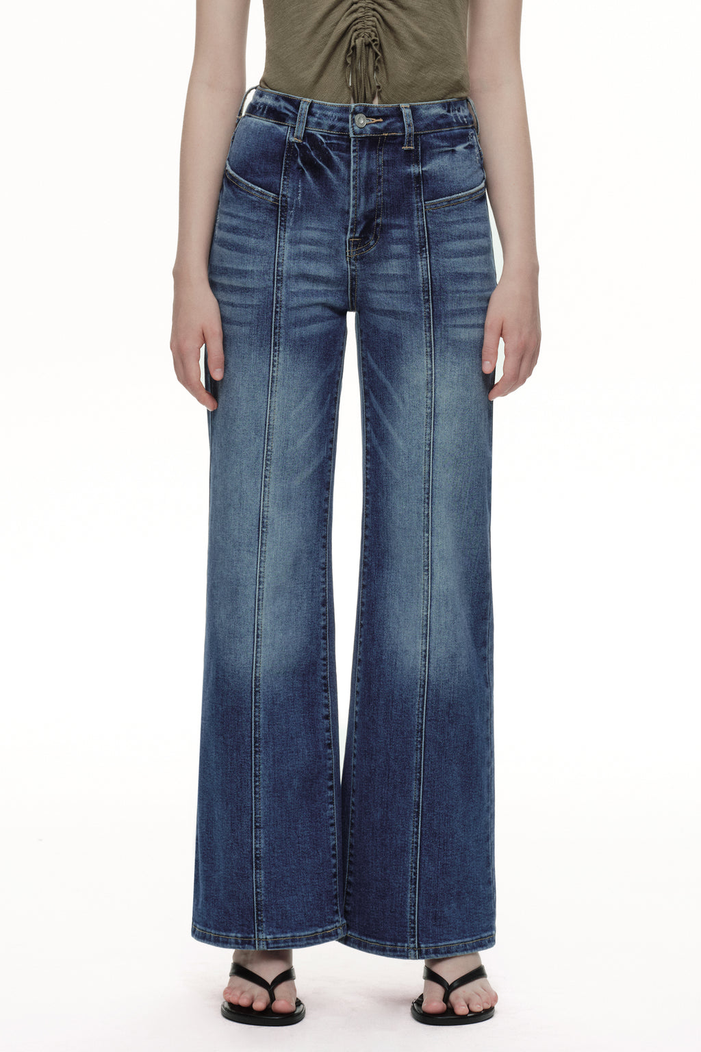 ONESO Elevated High Rise Wide Leg Jeans
