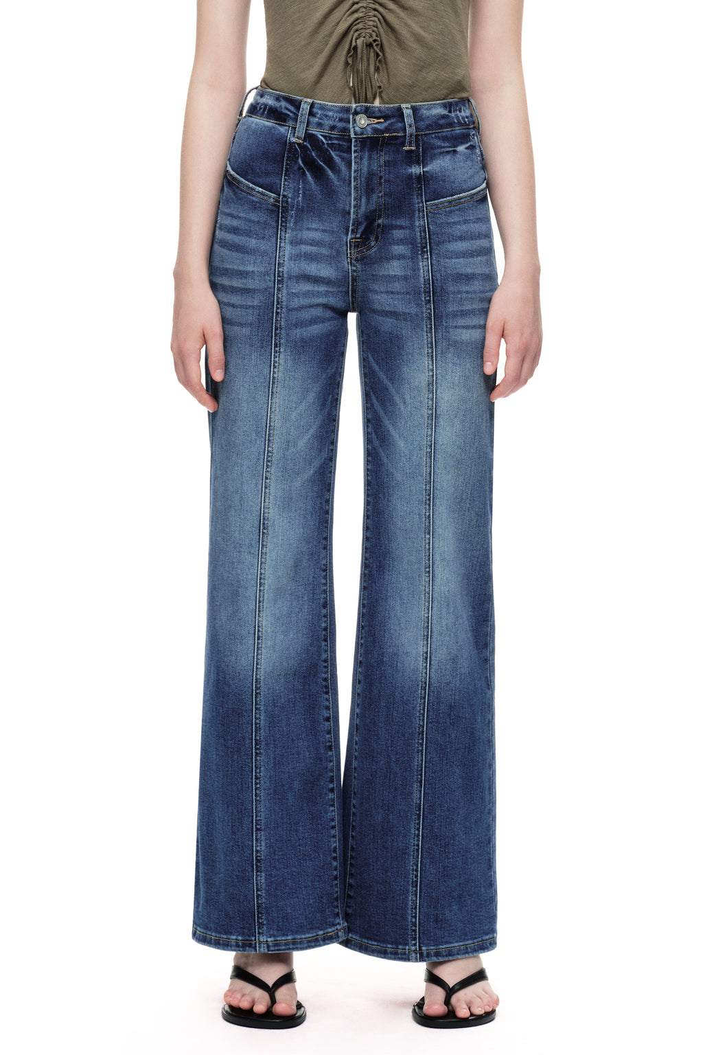 ONESO Elevated High Rise Wide Leg Jeans