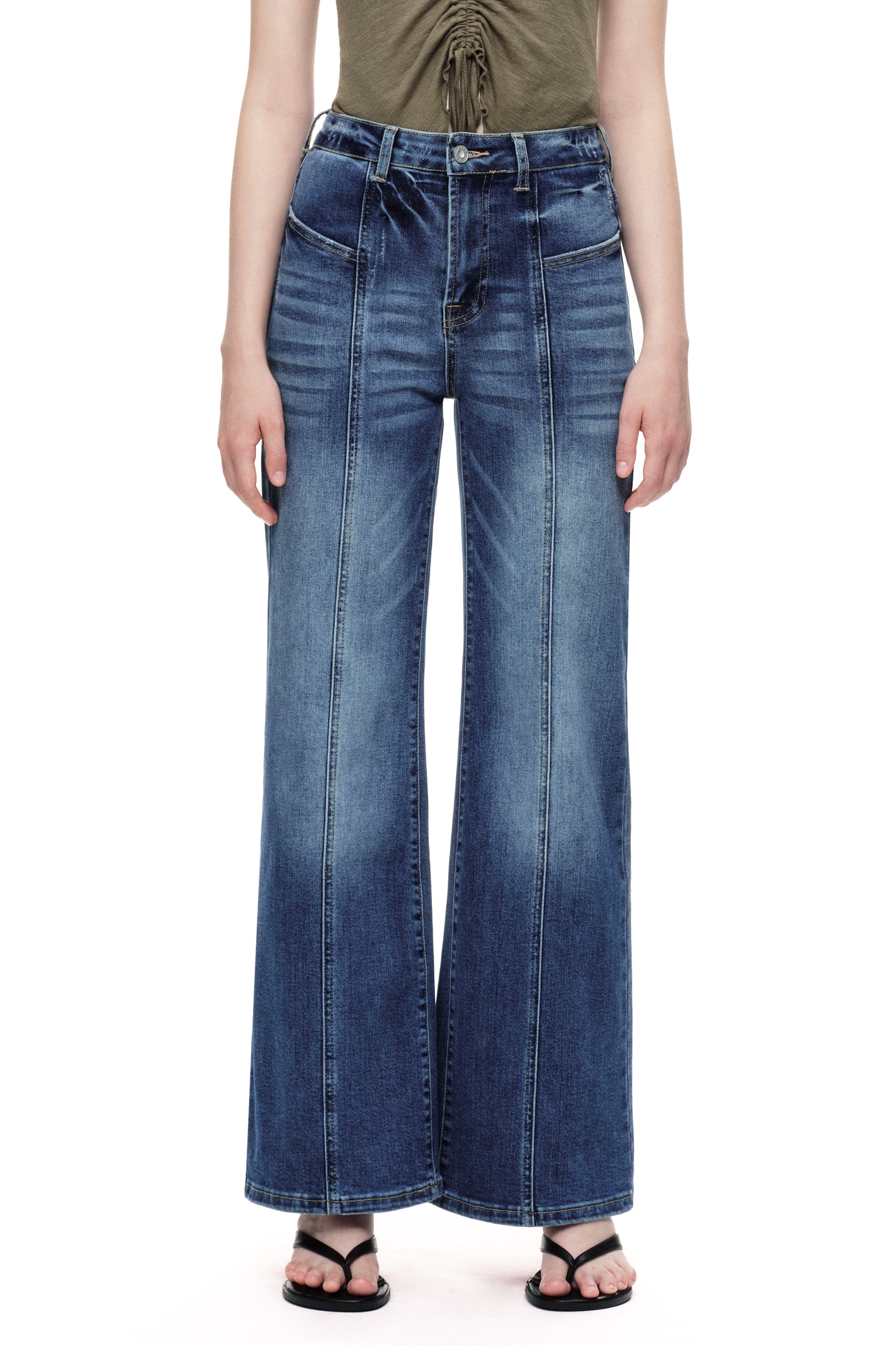 ONESO Elevated High Rise Wide Leg Jeans