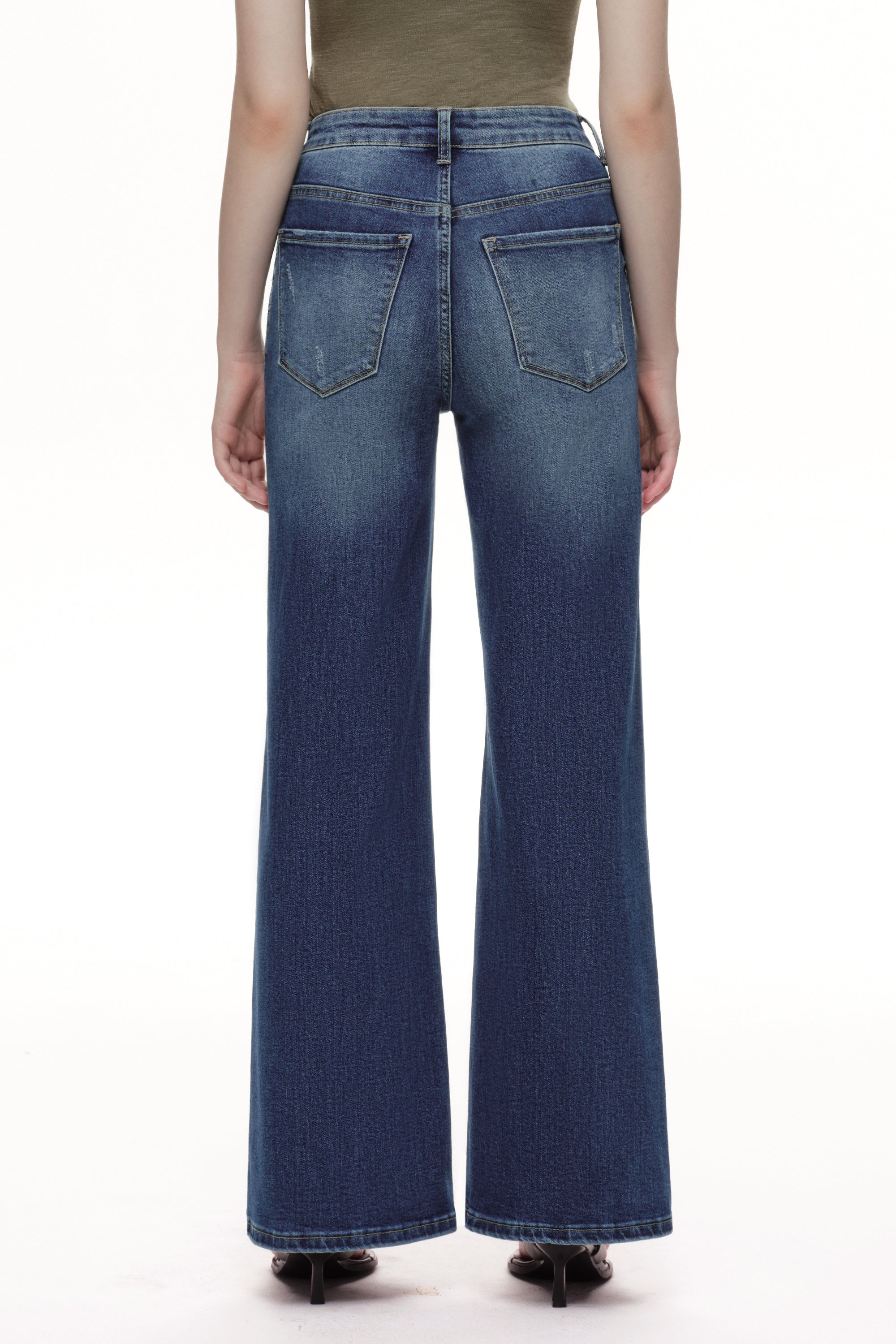 ONESO Elevated High Rise Wide Leg Jeans