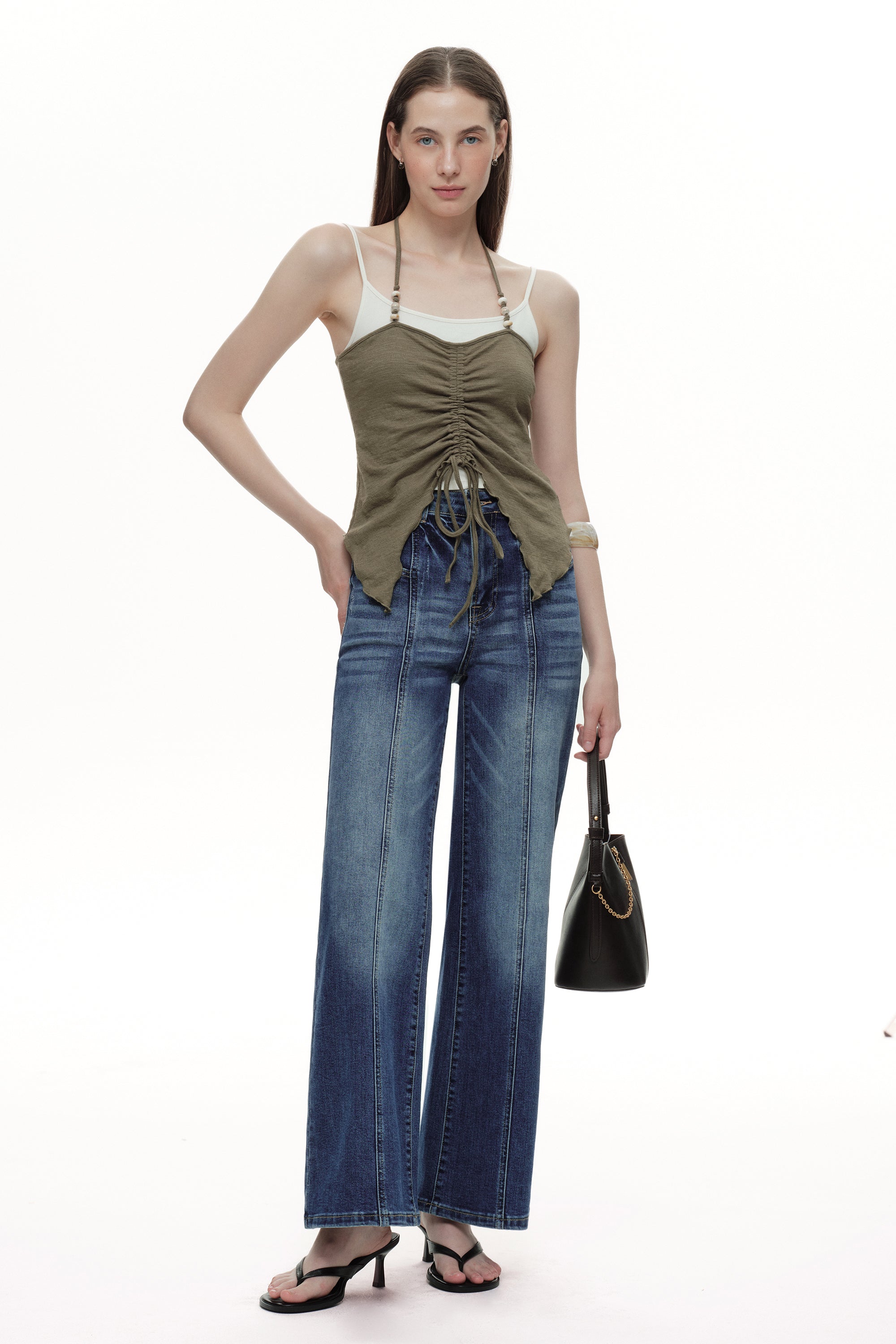 ONESO Elevated High Rise Wide Leg Jeans