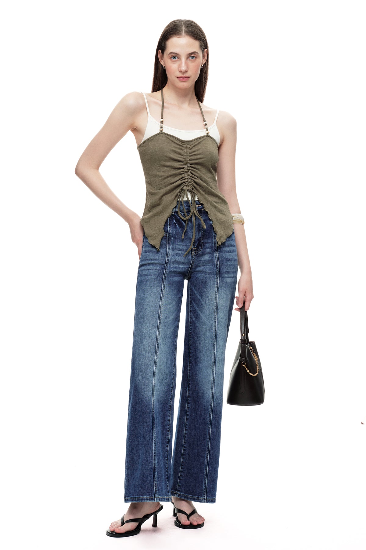 ONESO Elevated High Rise Wide Leg Jeans