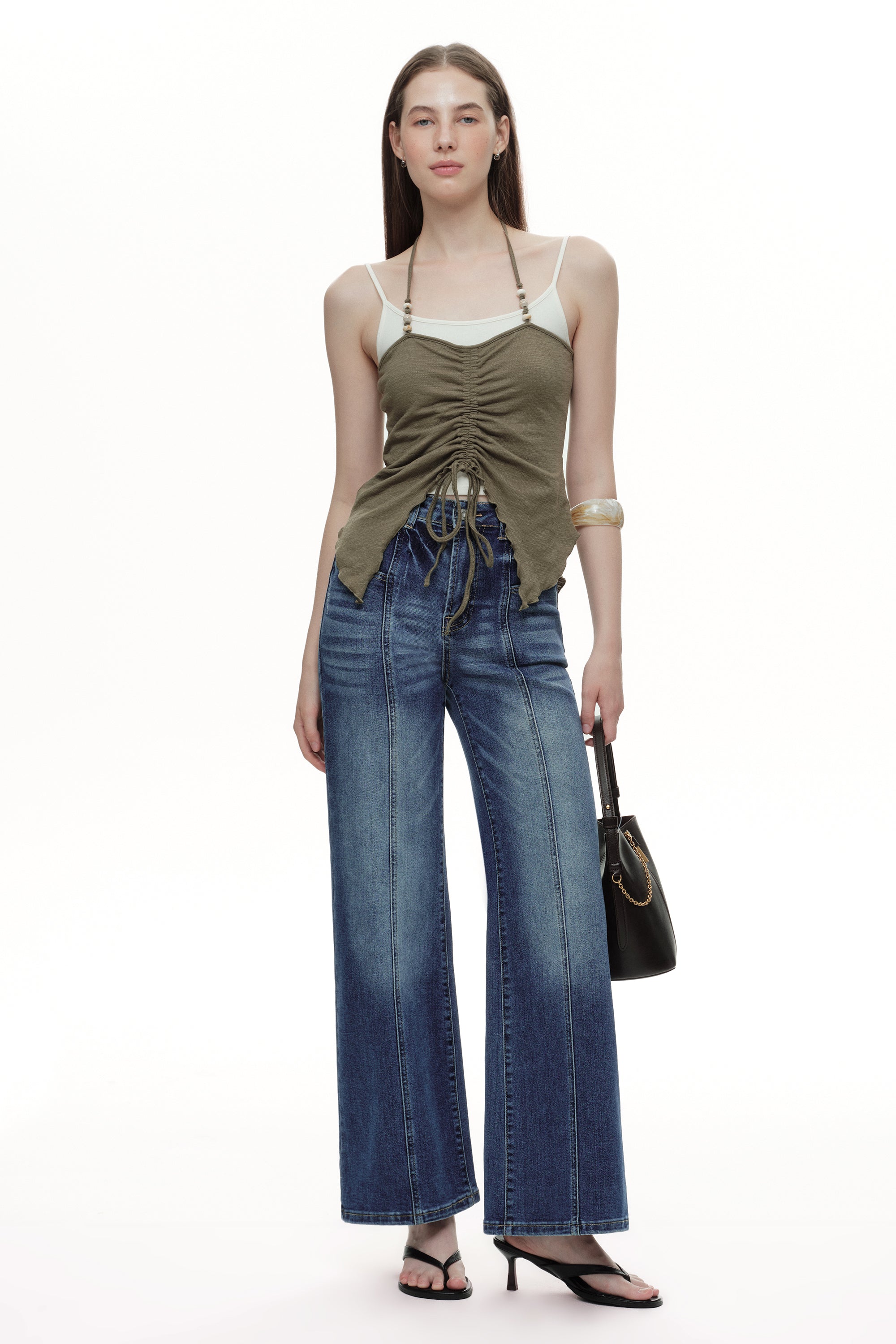 ONESO Elevated High Rise Wide Leg Jeans