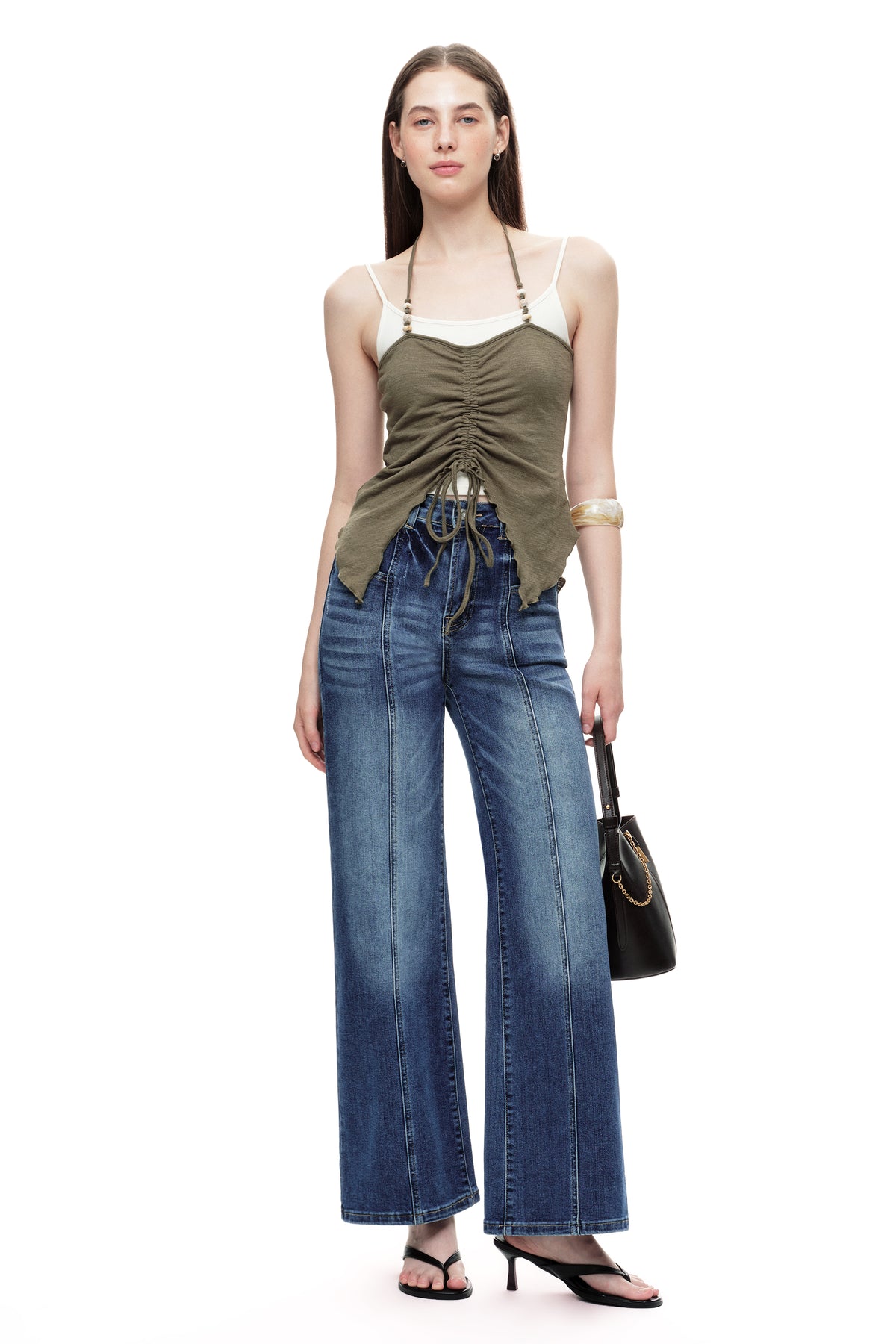 ONESO Elevated High Rise Wide Leg Jeans