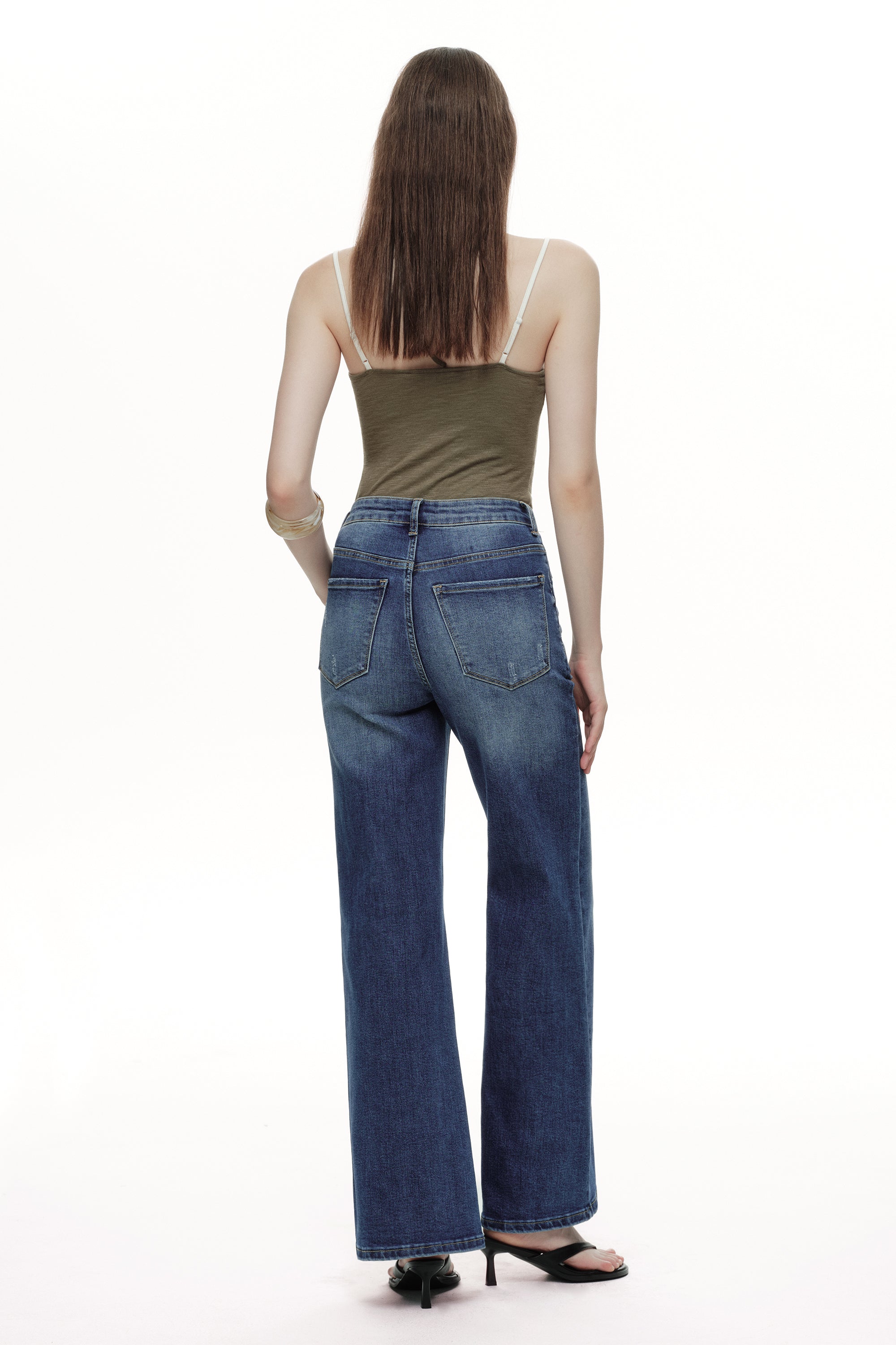 ONESO Elevated High Rise Wide Leg Jeans