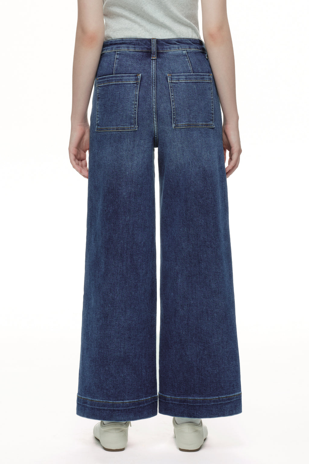 ONESO Clean Cut Modern High Rise Wide Leg Jeans