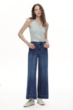 ONESO Clean Cut Modern High Rise Wide Leg Jeans