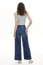ONESO Clean Cut Modern High Rise Wide Leg Jeans