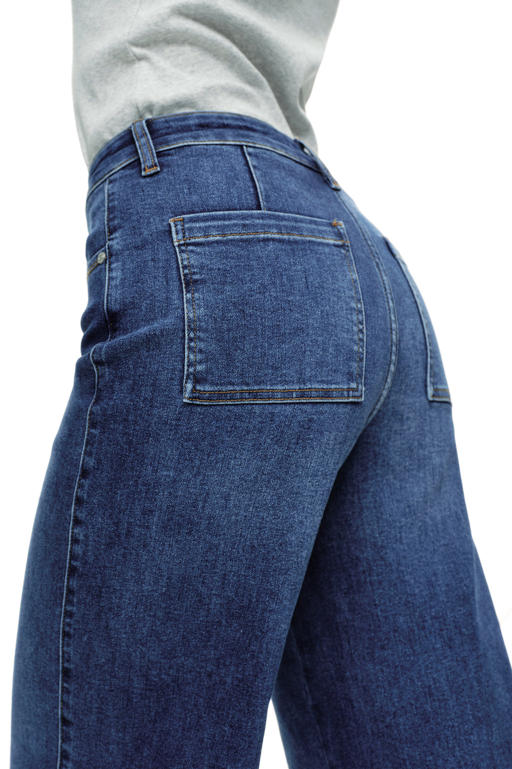ONESO Clean Cut Modern High Rise Wide Leg Jeans